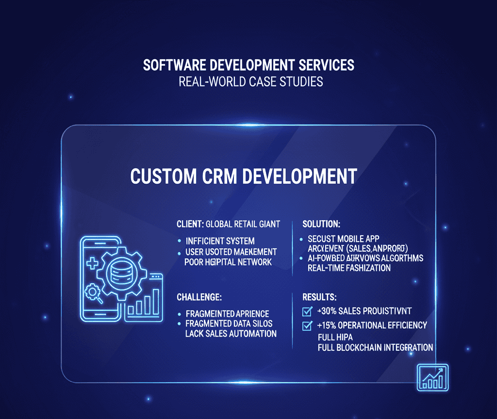 Custom CRM development services for businesses to streamline customer management, boost productivity, and enhance client relationships