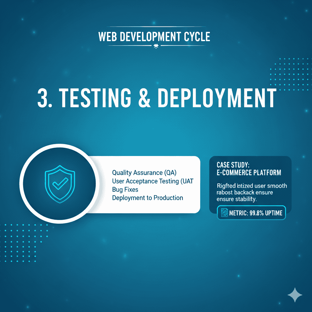 Website testing and deployment services for bug-free, secure, and high-performing applications.