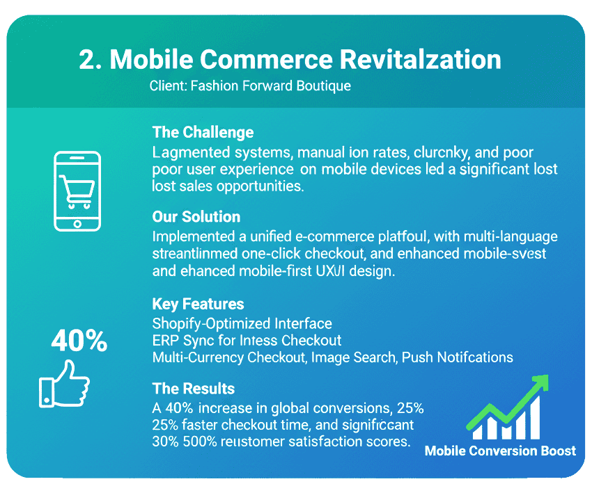 Mobile commerce solutions for local to global expansion, boosting mobile sales with responsive e-commerce platforms and global reach