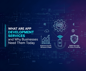 A dynamic and vibrant workspace illustrating mobile app development, showcasing diverse professionals collaborating on app design and engineering