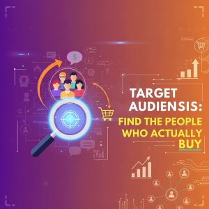 Target audience analysis showing customer personas and buyer segments for identifying people who actually buy.