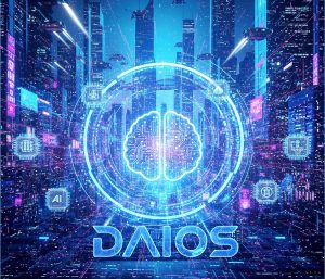 Artificial Intelligence technology illustration showing AI algorithms, machine learning, data networks, and intelligent automation systems