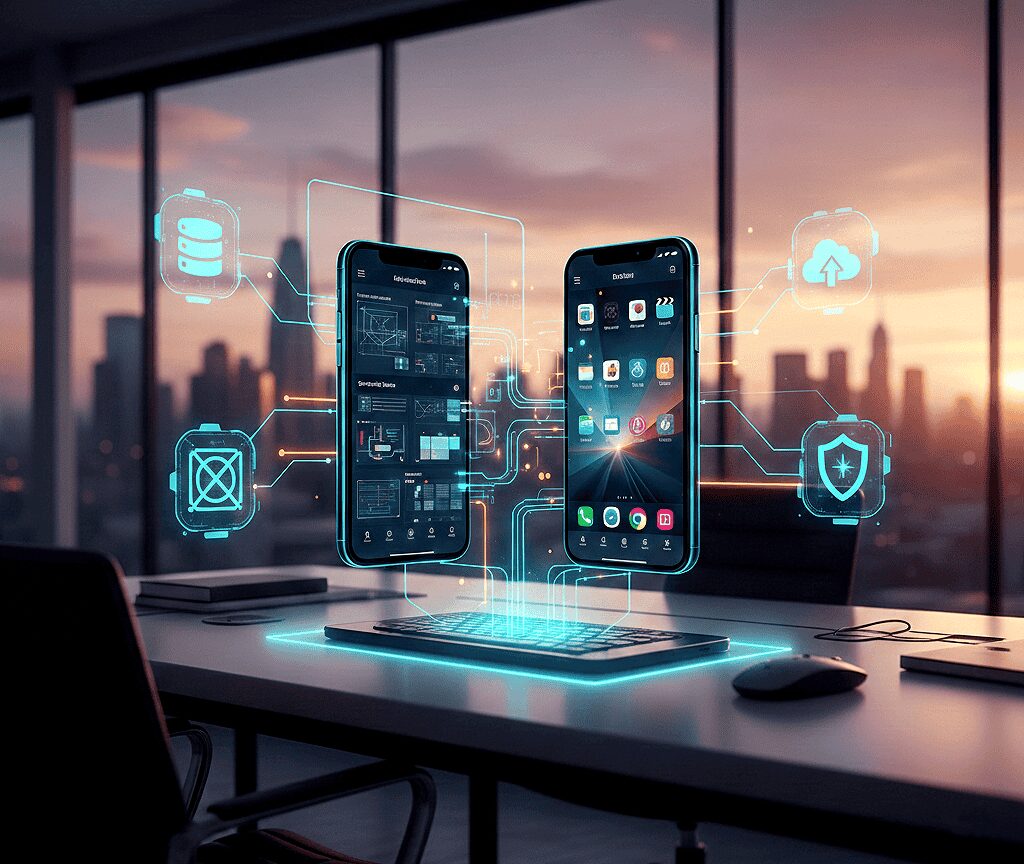 Comprehensive end-to-end mobile app development services in USA for custom iOS and Android software solutions.