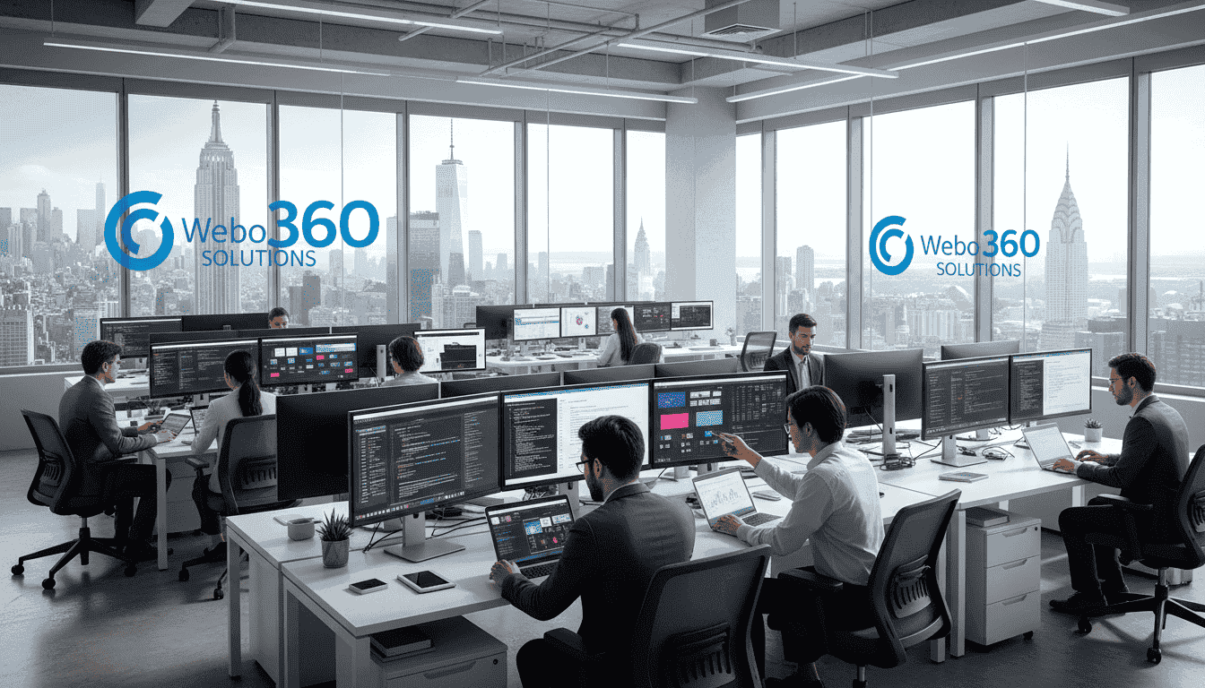 Webo 360 Solutions team providing custom web development and digital strategy in New York City