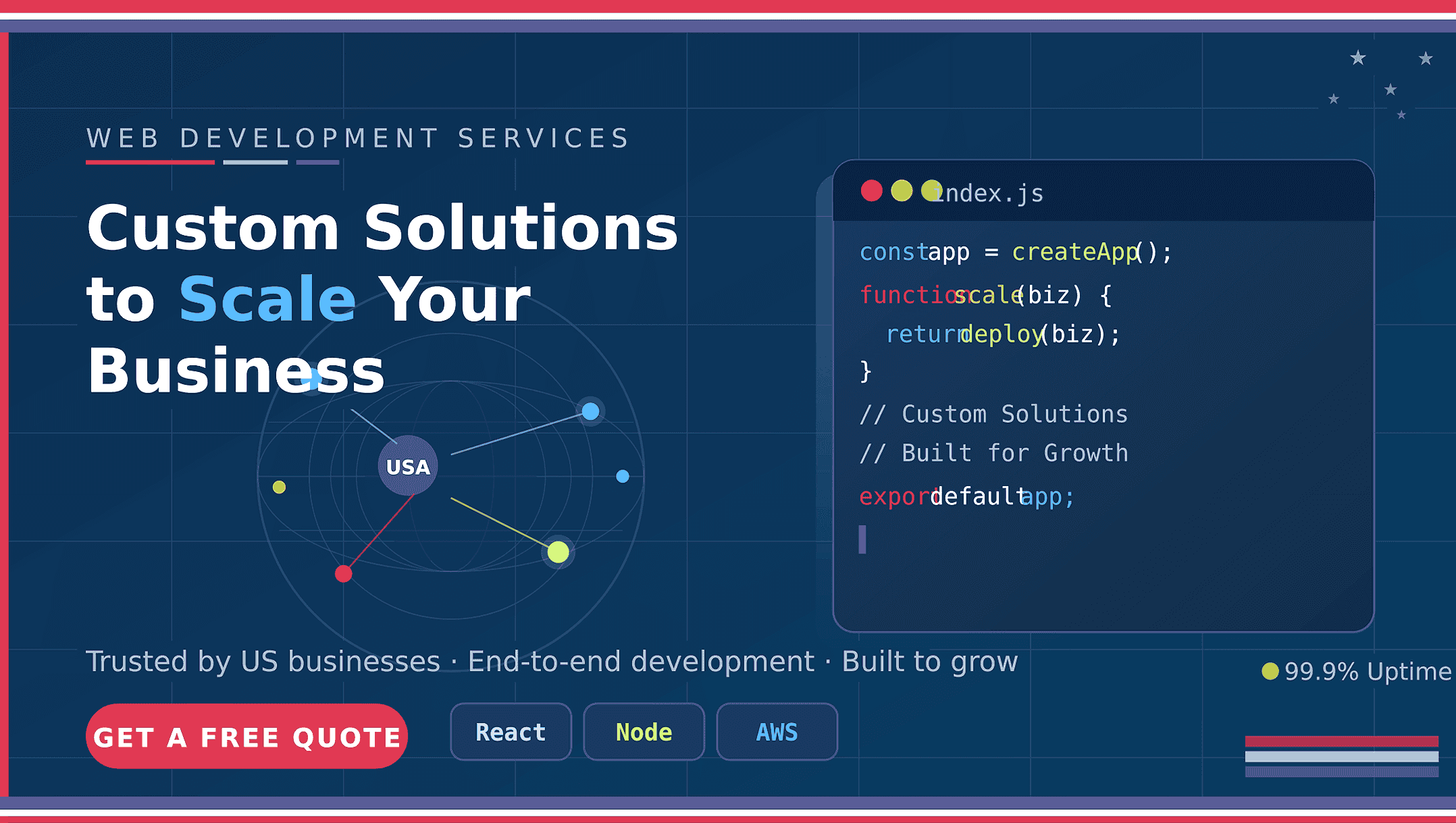 Professional web development services in the USA provided by Webo 360 Solutions.