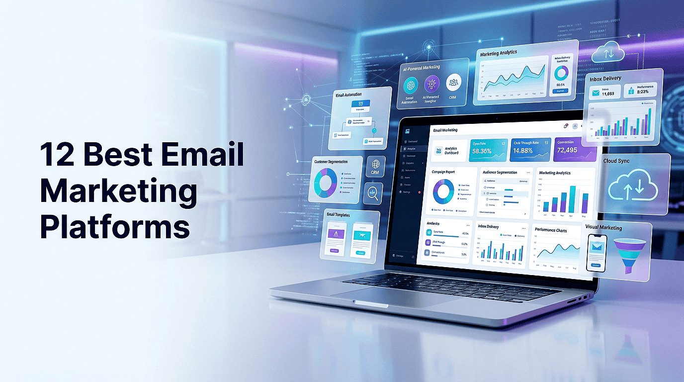 Best email marketing services in 2026 comparison featuring the top email marketing platforms, software, free tools, and automation solutions for businesses