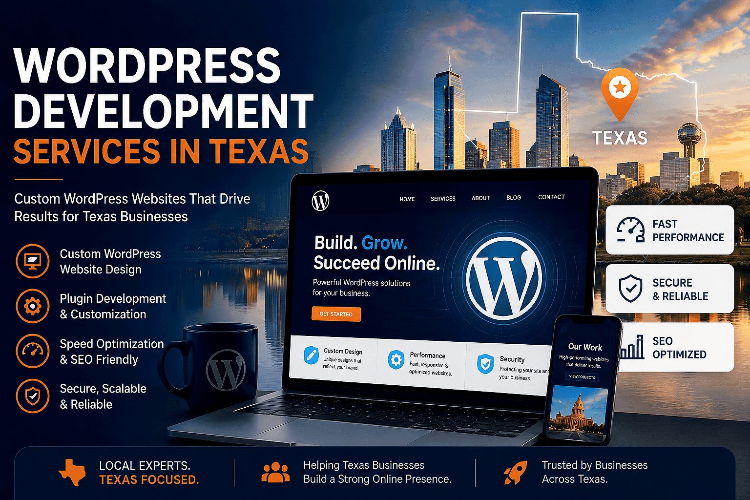 WordPress development services in Texas